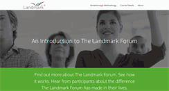 Desktop Screenshot of landmarkforumintroduction.com